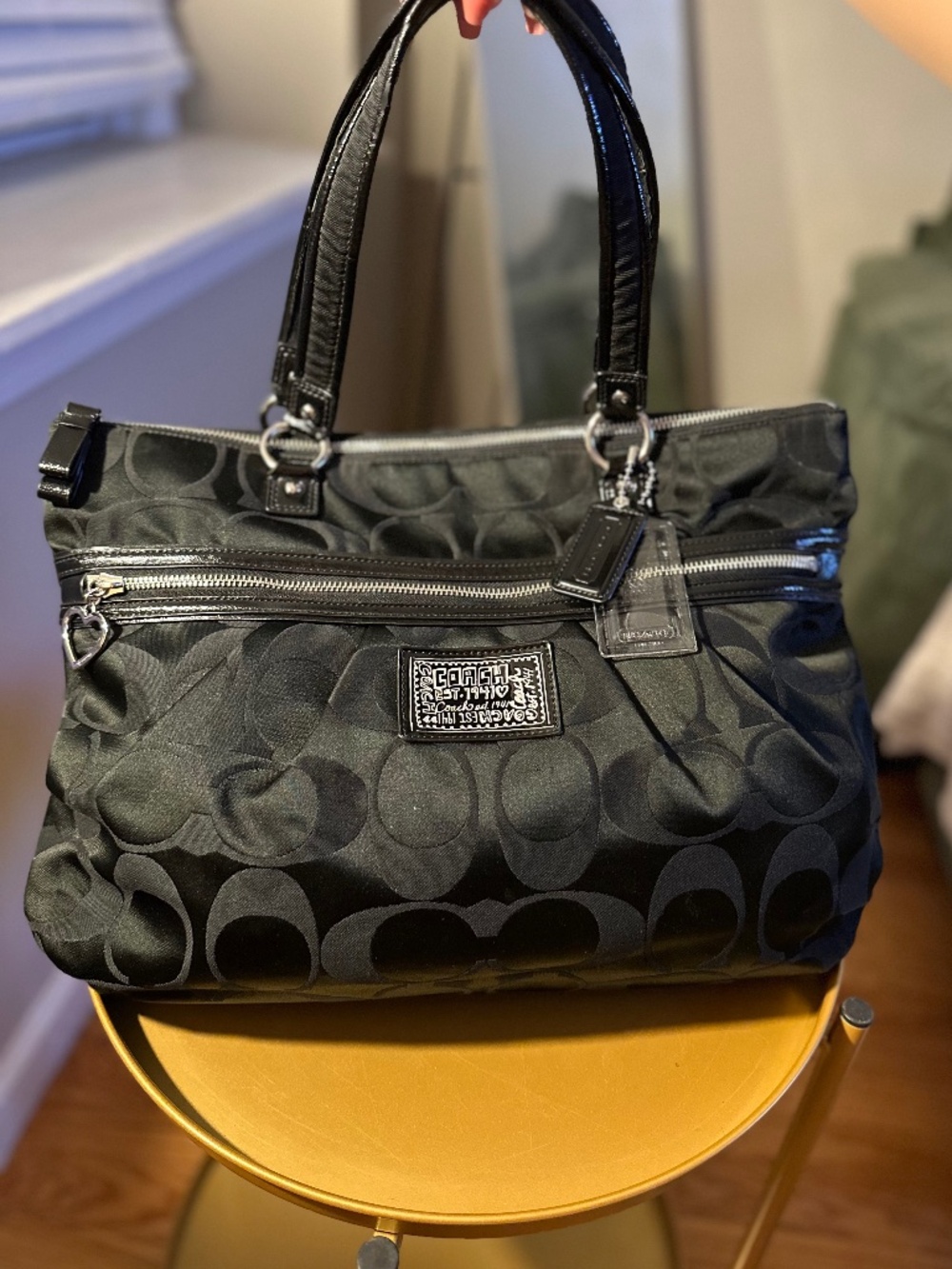 Coach Poppy Daisy Signature Tote — F20026